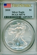 2010 $1 Silver Eagle First Strike MS70