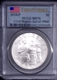 2014-P $1 Civil Rights Act of 1964 First Strike MS70