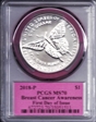 2018-P $1 Breast Cancer Awareness First Day of Issue MS70