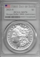 2021-S $1 Morgan Dollar 100th Anniversary  First Day of Issue MS70