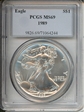1989 $1 Silver Eagle MS69