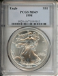 1998 $1 Silver Eagle MS69