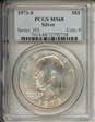 1973-S $1 Silver MS68