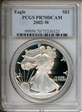 2002-W $1 Silver Eagle PR70DCAM