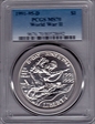 1991-95-D $1 World War II MS70