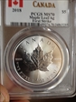 2018 $5 Maple Leaf/Ag First Strike MS70