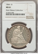 1844 Dollar NGC MS 61