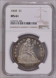1868 Dollar NGC MS 61