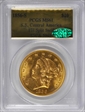 1856-S $20 Split Serif S.S. Central America #1 Gold Foil MS61