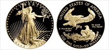 1986-W $50 Gold Eagle PR70DCAM