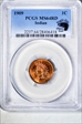 1909 1C Indian MS64RD