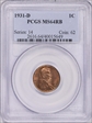 1931-D 1C MS64RB