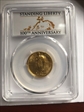 2016-W 25C 100th Anniversary Gold 100th Anniversary Label First Strike SP69