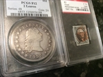 1795 $1 Flowing Hair, 2 Leaves F12
