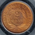 1864 2C Large Motto MS66RD
