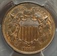 1867 2C Doubled Die Obverse MS64BN