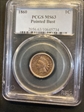 1860 1C Pointed Bust MS63