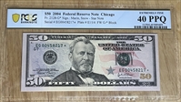2004 $50 $50 star note XF40 PPQ