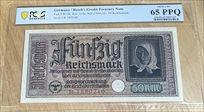1940-45 50 Reichsmark  Third reich MS65PPQ
