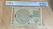 1940-1941 1 reichsmark WHW AU58PPQ