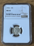 1936 10C MS65