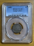 1858 1C Large Letters VG10