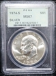 1974-S $1 Silver MS67