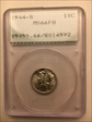 1944-S 10C MS66FB