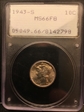 1943-S 10C MS66FB