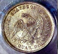 1838 25C Seated, No Drapery AU58