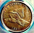 1857 1C Flying Eagle MS63