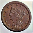 1849 1/2C AU50BN