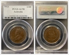 1921 1/2D AU58BN