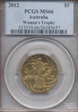 2012 $1 Women's Trophy MS66