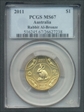 2011 $1 Rabbit Al-Bronze MS67