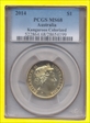 2014 $1 Mob of Roos AlBr Colorized MS68