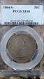 1864-S 50C XF45