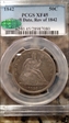 1842 50C Small Date, Rev of 1842 XF45