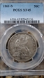 1861-S 50C XF45