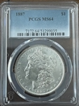 1887 $1 MS64