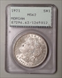 1921 $1 Morgan MS62