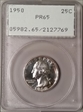 1950 25C PR65