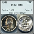 1951 25C PR67