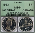 1953 S$1 No Strap, FWL MS64