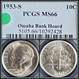 1953-S 10C MS66