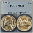1940-D 5C MS66