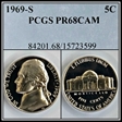 1969-S 5C PR68CAM