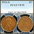 1913-S 1C VF35BN