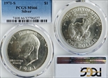 1971-S $1 Silver MS66