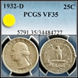 1932-D 25C VF35